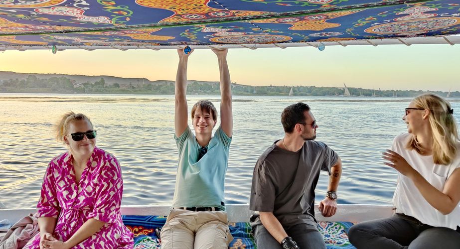 Felucca tocht in Aswan Felucca tocht in Aswan